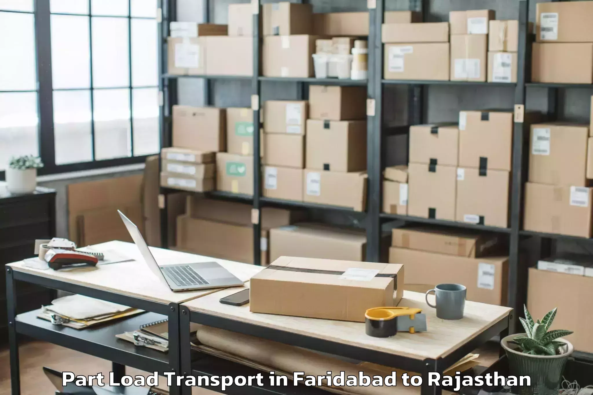 Top Faridabad to Padampur Part Load Transport Available